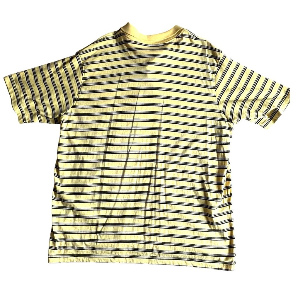 Mens Yellow Striped Polo Short Sleeve Shirt By Covington XXL Cotton Polyester - Picture 4 of 8